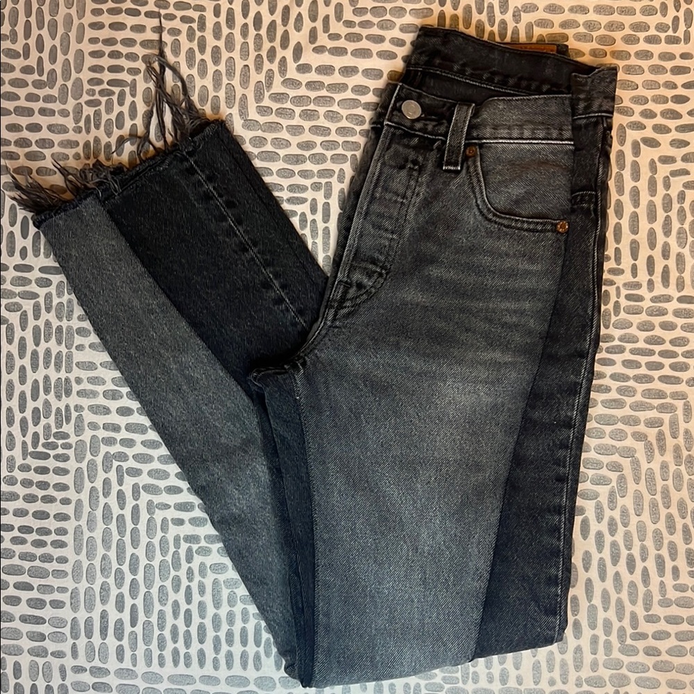 Women's Black 2-Tone Custom Levi’s 501 Jeans